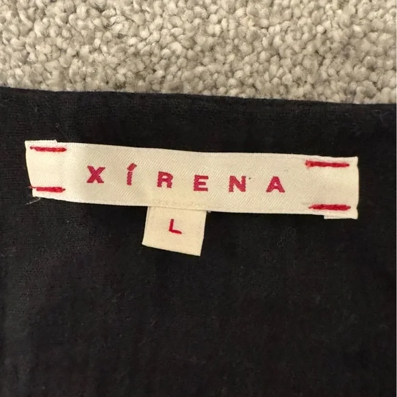 Xirena Black Kendall Tiered Midi Dress Size Large Cotton Gauze - Picture 8 of 13